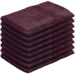 8er-Set Waschhandschuhe aus 100% Baumwolle, Frottee-Lappen mit Schlaufe, braun 8er-Set Waschhandschuhe aus 100% Baumwolle, Frottee-Lappen mit Schlaufe, braun