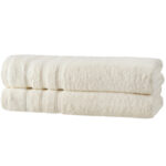 2er-Set Duschhandtücher, 50% Bambus & 50% Baumwolle, 70 x 140 cm, natur