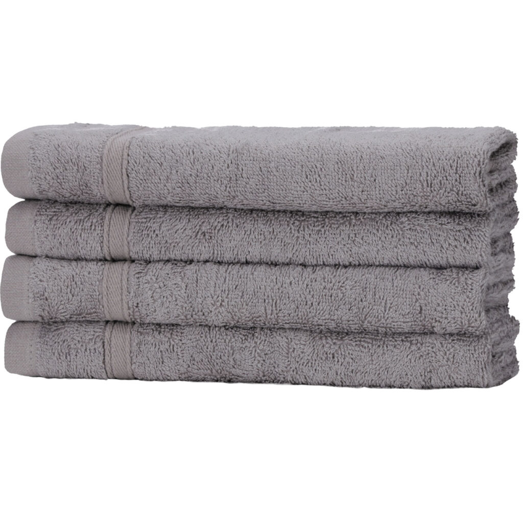 4er-Set Gästehandtücher, 50% Bambus & 50% Baumwolle, 30 x 50 cm, grau