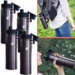 4er-Set Trinkflasche, Sportflasche, je 540 ml, Edelstahl, Farbe Metallic-Dunkelgrau 4er-Set Trinkflasche, Sportflasche, je 540 ml, Edelstahl, Farbe Metallic-Dunkelgrau