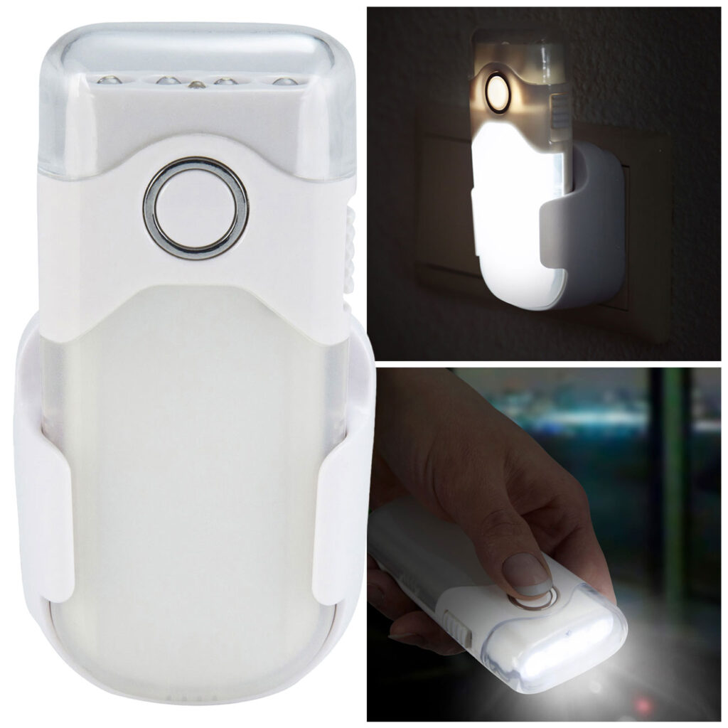 Akku LED-Taschenlampe mit Einschaltautomatik, 20lm, weiss