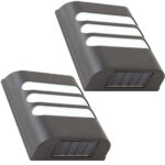 2er-Set Solar Wandlampe mit bis zu 8h Leuchtdauer, IP44 2er-Set Solar Wandlampe mit bis zu 8h Leuchtdauer, IP44