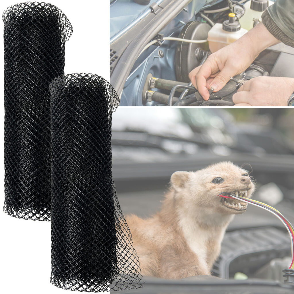 2er-Set Marderschutzgitter für Autos, zuschneidbar, 195 x 10 cm