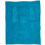 Kuscheldecke mit Ärmeln & Tasche, türkis