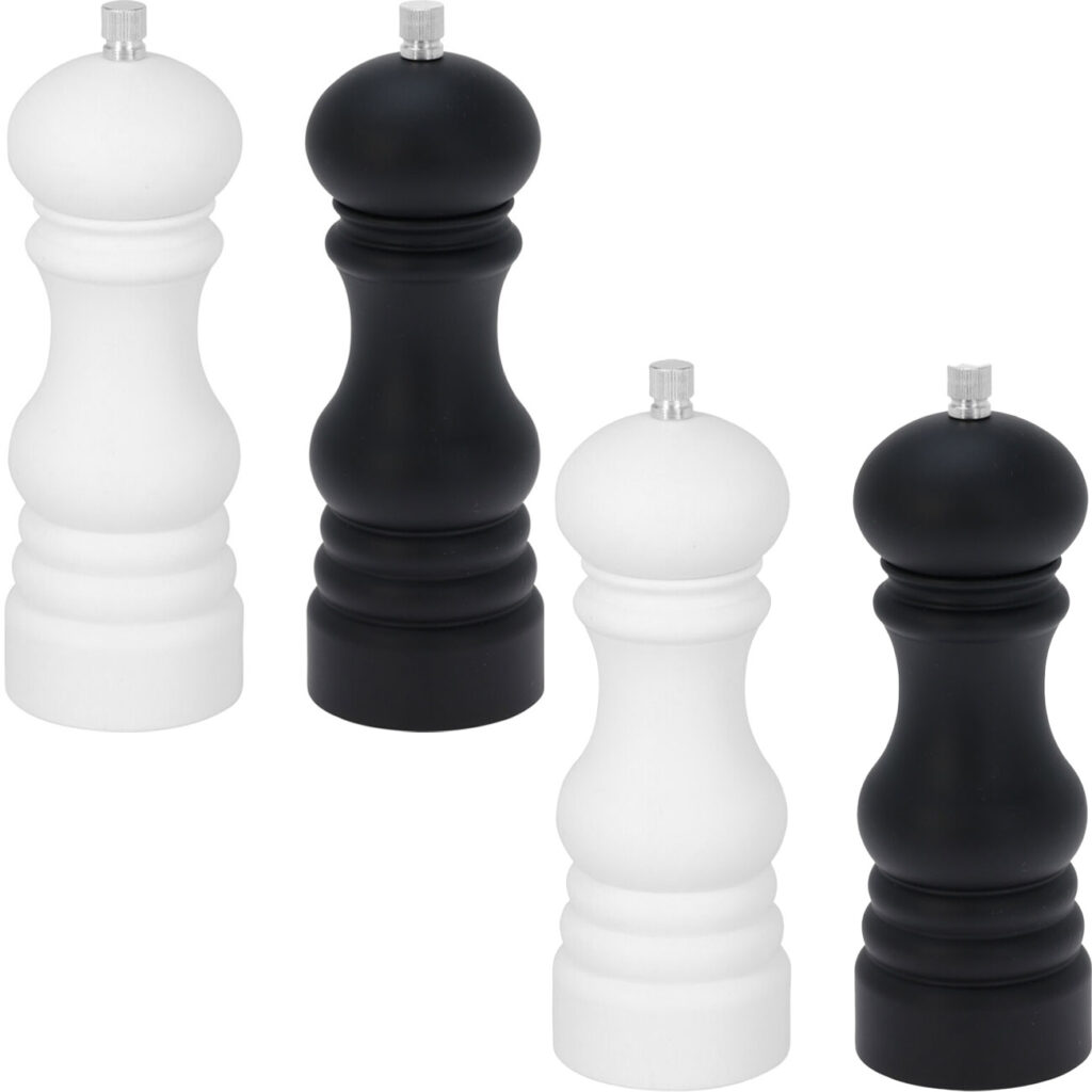 2er-Set Salz- und Pfeffermühle, schwarz-weiss 2er-Set Salz- und Pfeffermühle, schwarz-weiss