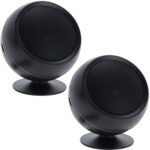 2er-Set Mini Lautsprecher mit LED-Streifen, Bluetooth 5.0, schwarz 2er-Set Mini Lautsprecher mit LED-Streifen, Bluetooth 5.0, schwarz