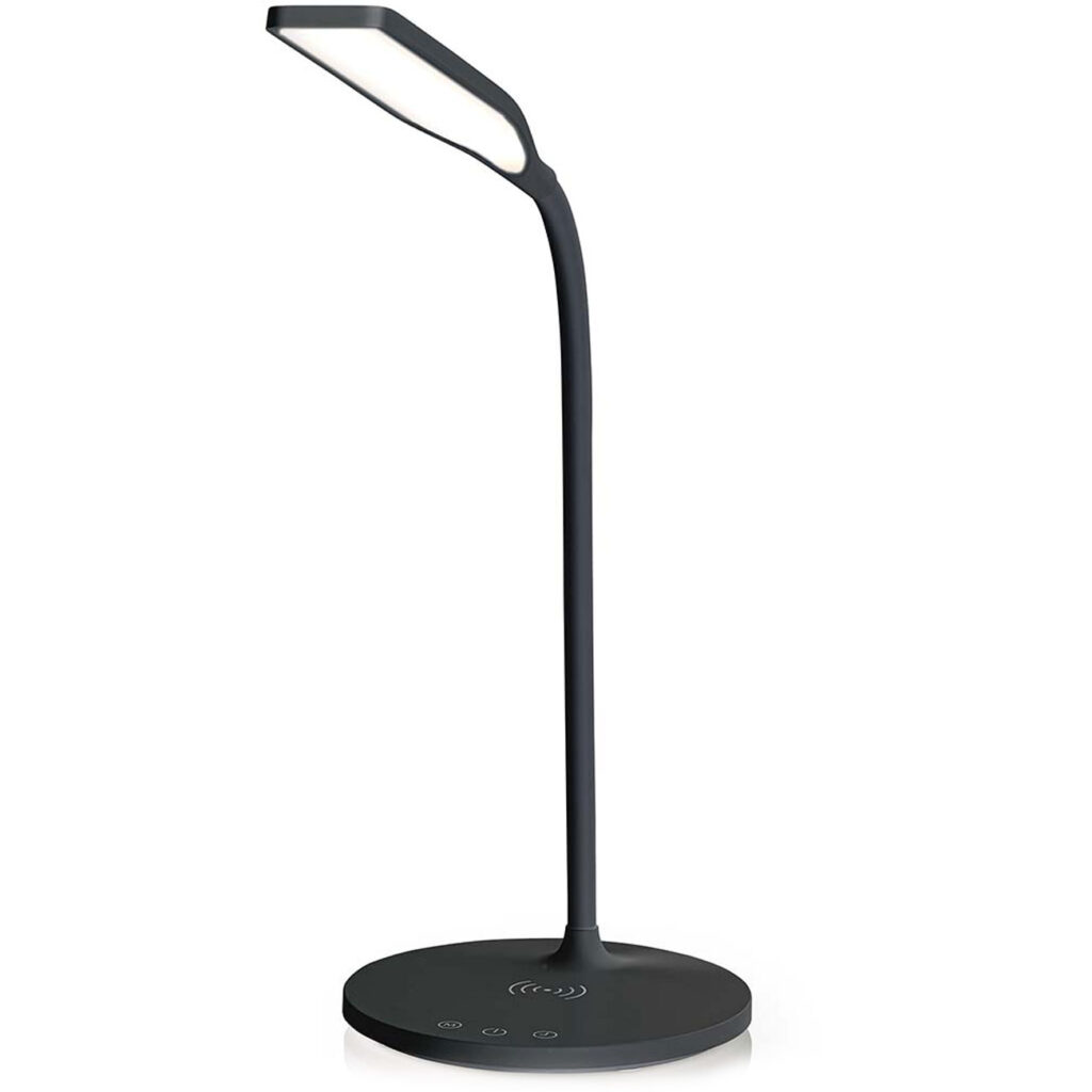 LED-Schreibtisch-Lampe mit Qi Ladegerät, Dimmfunktion, 15