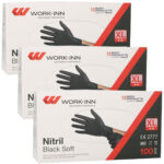 Einweg-Nitril-Handschuhe, puderfrei, 300 Stk., Grösse XL, schwarz Einweg-Nitril-Handschuhe, puderfrei, 300 Stk., Grösse XL, schwarz