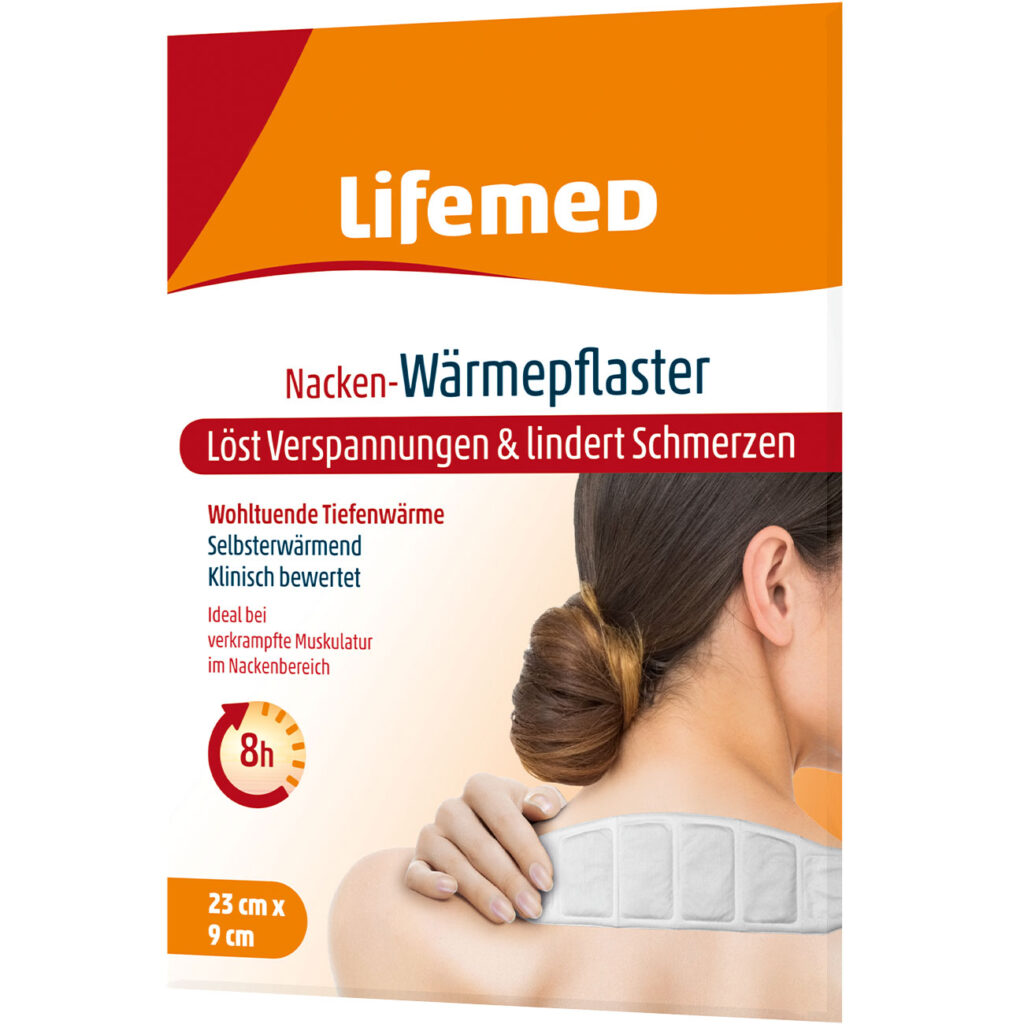 Nacken-Wärmepflaster mit 8h Wirkung, 23 x 9 cm, weiss