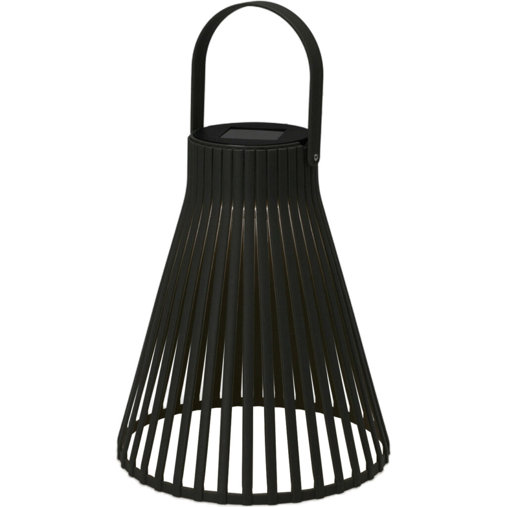 Solar Hängelampe, Gitteroptik in Schwarz, 20 x 24 cm