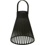 Solar Hängelampe, Gitteroptik in Schwarz, 20 x 24 cm