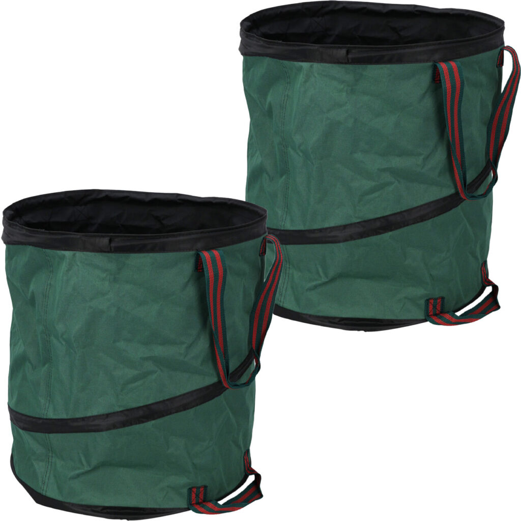 2er-Set Garten Abfallsack Pop-up, grün, 165 Liter