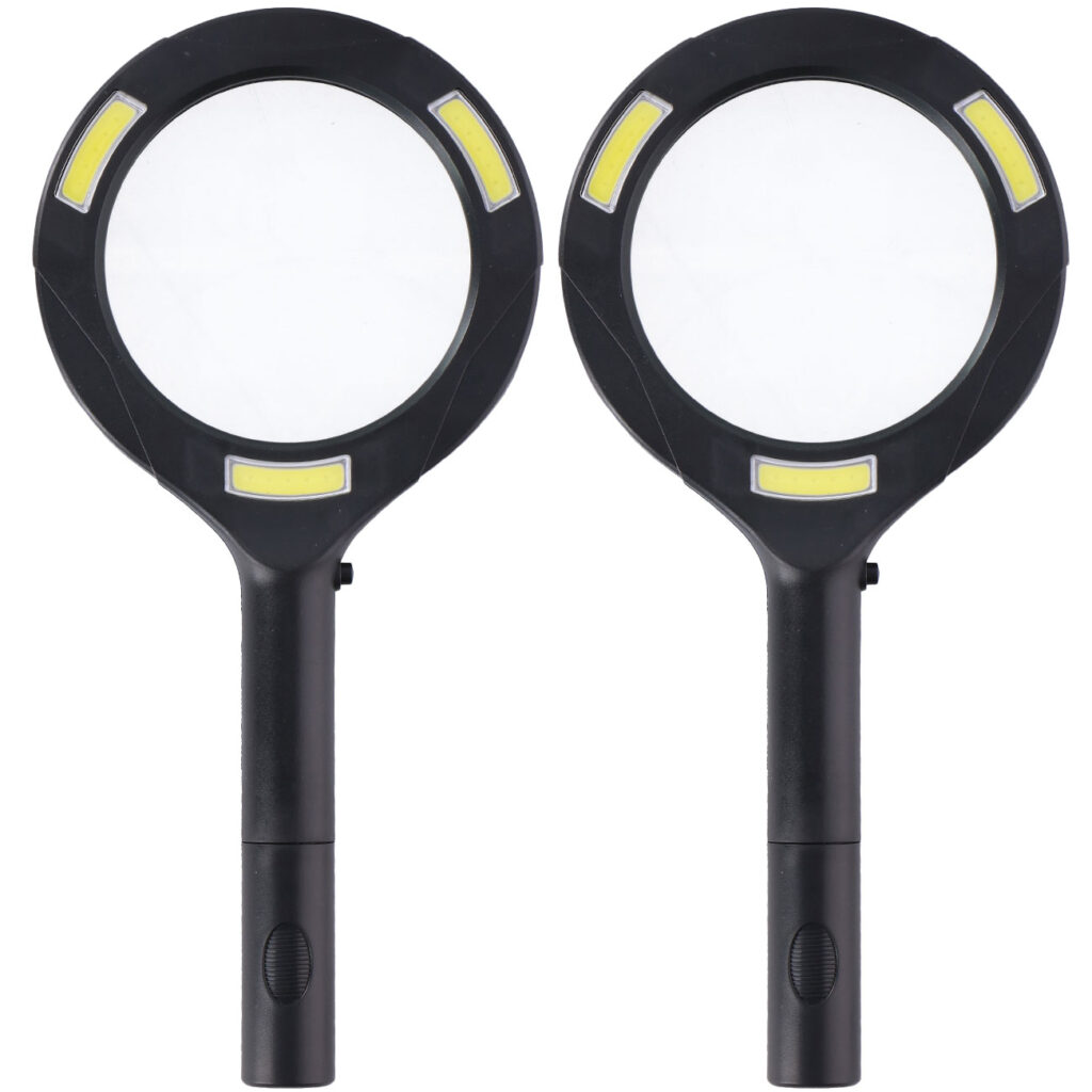 2er-Set Handlupe mit LED-Beleuchtung, 250 Lumen 2er-Set Handlupe mit LED-Beleuchtung, 250 Lumen