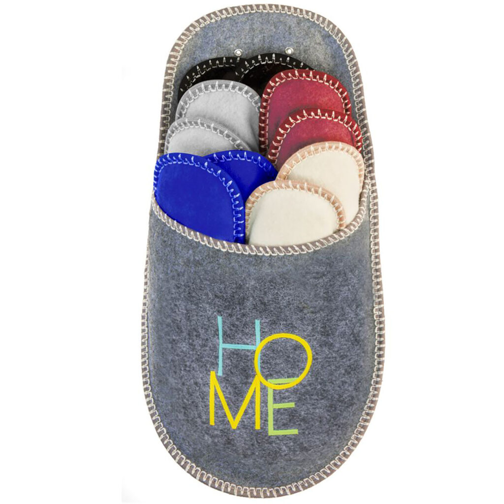 Gästefinken-Set, 5 Paar Hausschuhe, Home, diverse Farben
