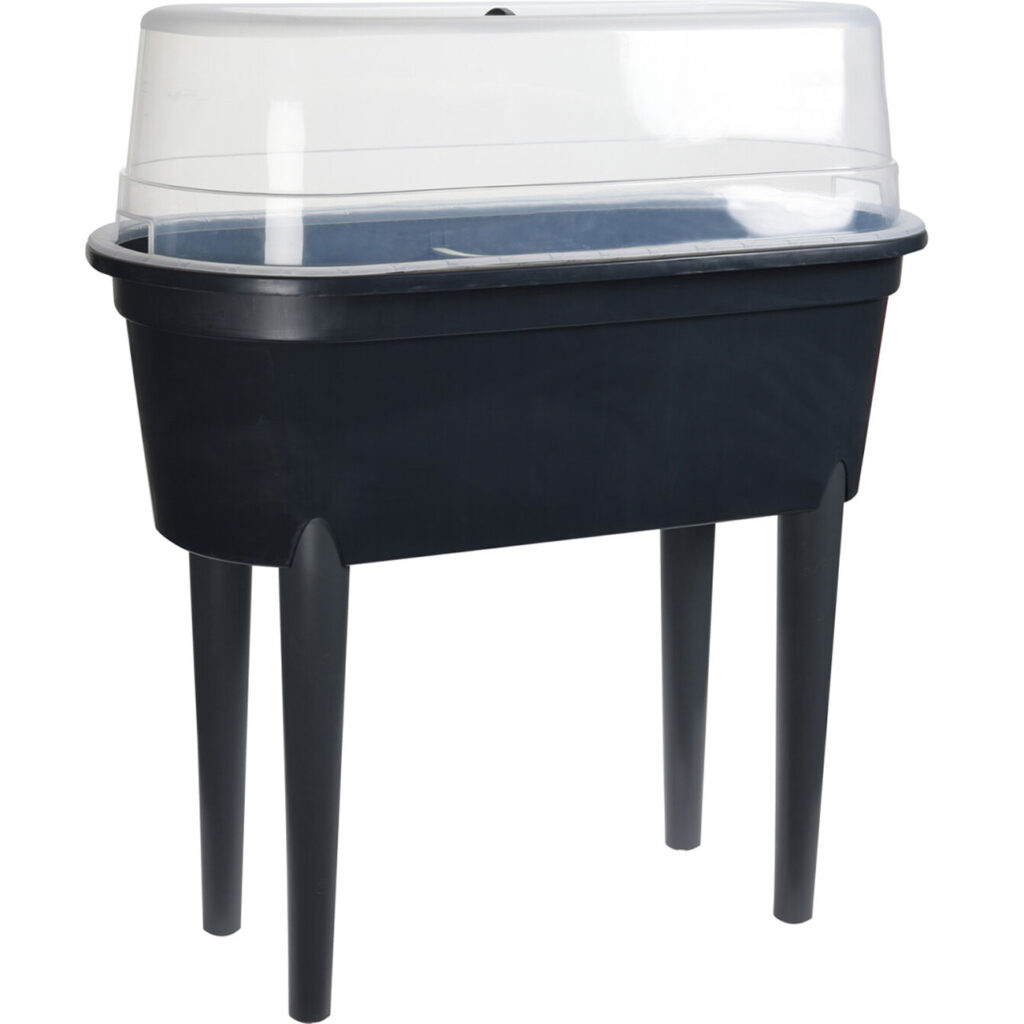 Anzuchttisch mit Lüftungsschieber, schwarz, 77 x 38 x 84 cm