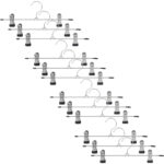 12er-Set Hosenbügel, Metall