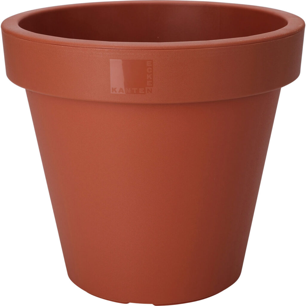 Blumentopf rund, terracotta, Pflanztopf aus 100% recyclebarem Kunststoff, Ø 30 cm