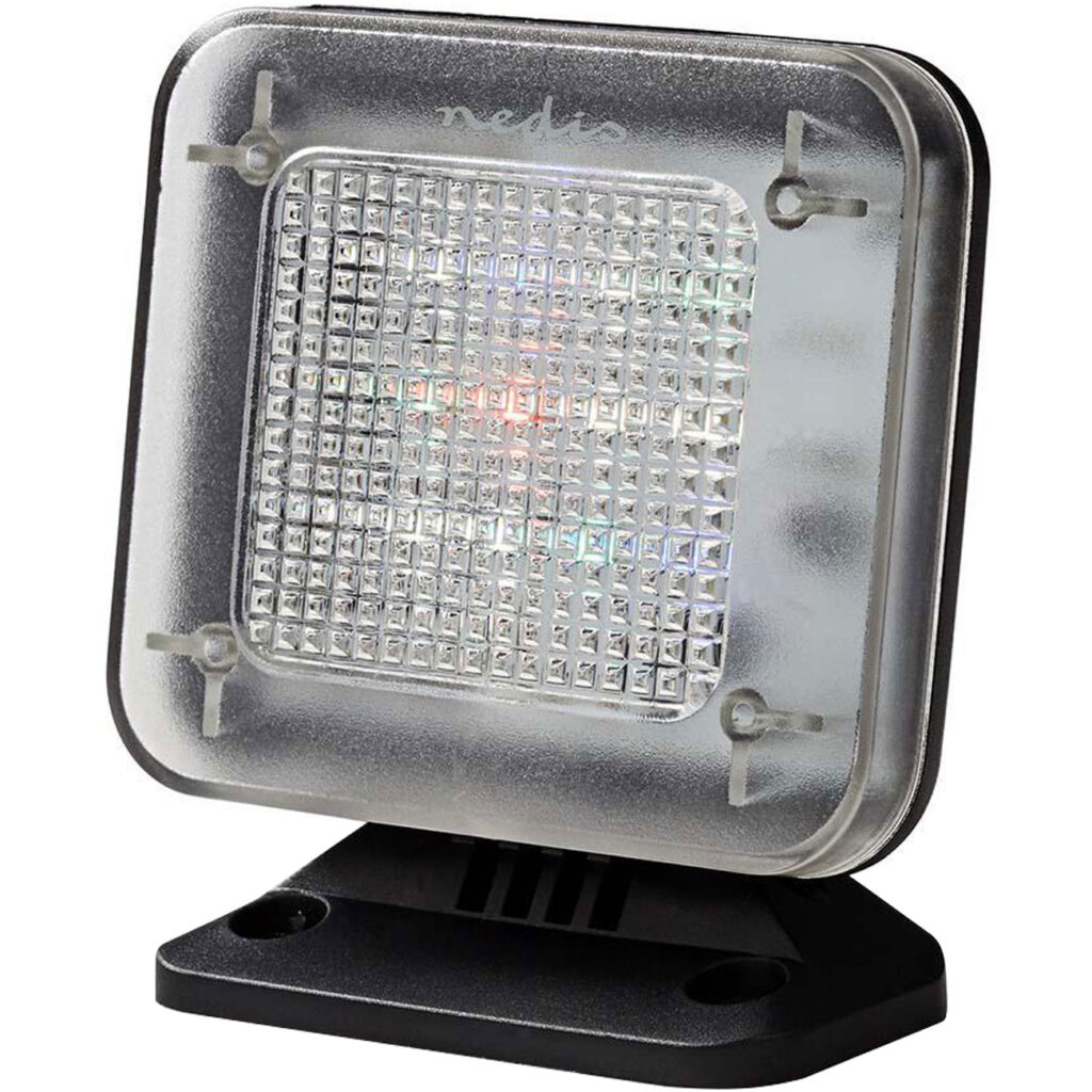 TV-Simulator zur Einbrecher-Abschreckung, Zeitschaltuhr, 12 Farb-LEDs