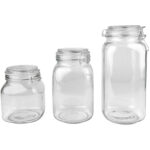 Vorratsgläser-Set mit Spannverschluss, 3 Grössen Vorratsgläser-Set mit Spannverschluss, 3 Grössen