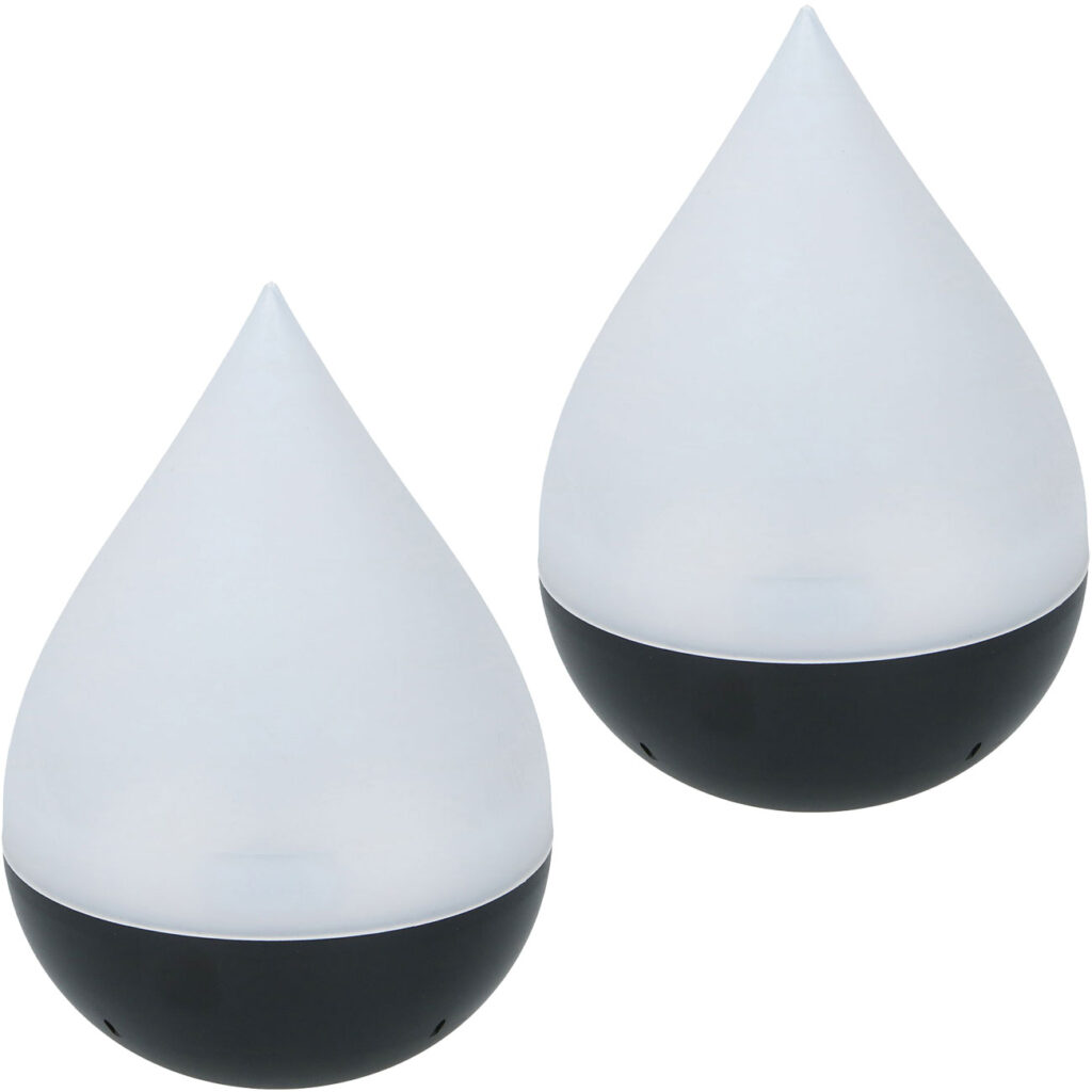 2er-Set Tropfen LED Solarleuchte, Ø 14 cm 2er-Set Tropfen LED Solarleuchte, Ø 14 cm