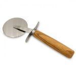 Pizzaschneider, Griff aus Olivenholz, mit Daumenschutz, 19 x 7 x 2,5cm