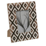 Fotorahmen in edlem Design, aus Holz, braun und weiss, 13 x 18cm Fotorahmen in edlem Design, aus Holz, braun und weiss, 13 x 18cm