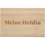 Grusskarte aus Bambus, Meine Heldin Grusskarte aus Bambus, Meine Heldin