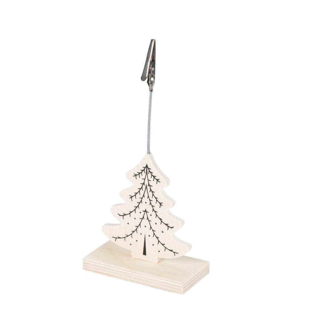 Weihnachtsbaum-Clip aus Holz, mit praktischer Klammer zum Befestigen