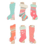 Klammern aus Holz, Weihnachtsssocken, Mini Dekoklammern Klammern aus Holz, Weihnachtsssocken, Mini Dekoklammern