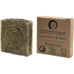 Handgemachte Bio-Seife mit Lavendel und Minze, Naturseife ohne Palmöl, Vegan Handgemachte Bio-Seife mit Lavendel und Minze, Naturseife ohne Palmöl, Vegan