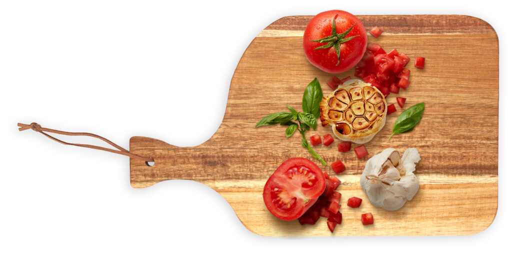 Schneidebrett aus Robinienholz mit Griff, 34 x 20,5 x 1 cm