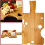 Schneidebrett „Schweizer Käse“, aus 100% Bambus, 29 x 15 x 1 cm