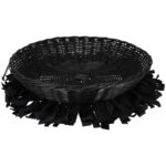 Dekoschale mit Details, Obstkorb aus einem Astgeflecht, schwarz, 40 x 8 cm Dekoschale mit Details, Obstkorb aus einem Astgeflecht, schwarz, 40 x 8 cm