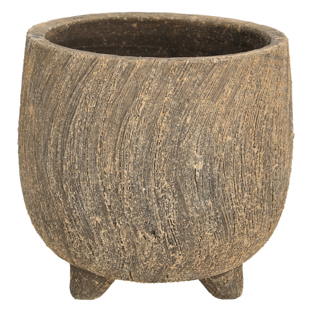 Blumentopf aus Keramik, Keramikschale mit feinem 3D-Design, anthrazit, 12,5 x 11 cm