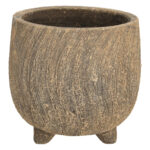 Blumentopf aus Keramik, Keramikschale mit feinem 3D-Design, anthrazit, 12,5 x 11 cm Blumentopf aus Keramik, Keramikschale mit feinem 3D-Design, anthrazit, 12,5 x 11 cm