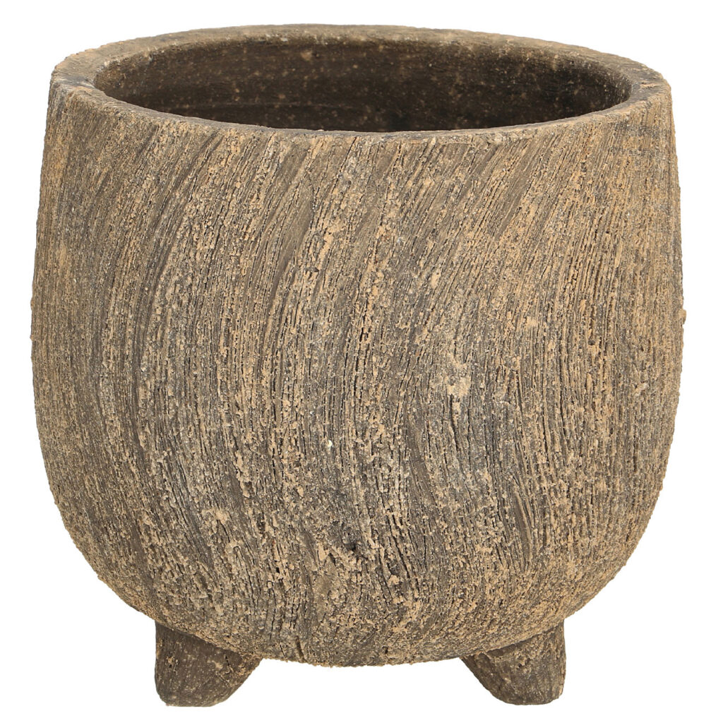 Blumentopf aus Keramik, Keramikschale mit feinem 3D-Design, anthrazit, 19,5 x 18,5 cm