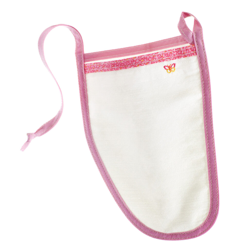 Peelinghandschuh Pink Butterfly, pflegendes Körperpeeling für Gesicht & Körper, Faktor 50