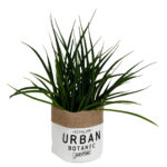 Pflanzsack aus Jute mit umgeschlagenem Rand, Übertopf mit Druck und Innenfolie, 21 x 23 cm Pflanzsack aus Jute mit umgeschlagenem Rand, Übertopf mit Druck und Innenfolie, 21 x 23 cm