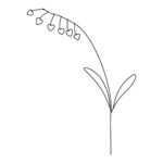 Feiner Maiglöckchen Gartenstecker, Beetstecker aus Eisen, 23 x 8 x 0,2 cm