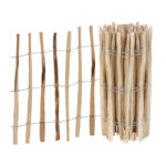 Staketenzaun aus Haselnuss-Holz, Gartenzaun mit Drahtverbindung, natur, 90 x 500 cm Staketenzaun aus Haselnuss-Holz, Gartenzaun mit Drahtverbindung, natur, 90 x 500 cm