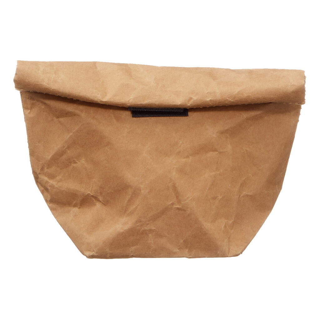 Aufbewahrungsbeutel mit Klettverschluss, wasserfester Kraftpapier Beutel, 20 x 20 x 9 cm