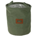 Textil-Übertopf aus Baumwolle,grün, Pflanzsack mit Schutzfolie, 24 x 26 cm Textil-Übertopf aus Baumwolle,grün, Pflanzsack mit Schutzfolie, 24 x 26 cm