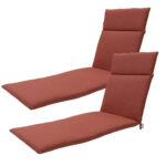 Liegen-Auflagen 2er-Set natur, Polsterauflagen wasserabweisend, terra, 190 x 60 cm