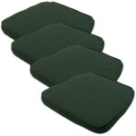 Stuhlkissen Outdoor 4er-Set, Sitzkissen wasserabweisend, grün, je 48 x 48 cm