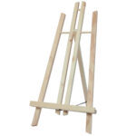 Tischstaffelei aus FSC-zertifiziertem Kiefernholz, Staffelei klappbar, 24 x 3,5 x 50 cm