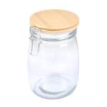 Vorratsglas mit Bügelverschluss, Glasdose mit Bambus-Deckel, 0,7 l Vorratsglas mit Bügelverschluss, Glasdose mit Bambus-Deckel, 0,7 l