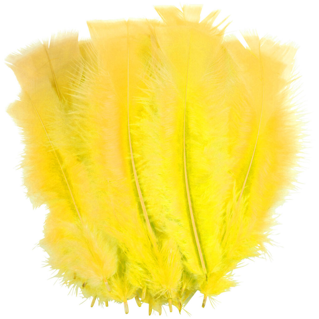 Dekofedern, 35 Stück, Gelb, 17 cm Dekofedern, 35 Stück, Gelb, 17 cm