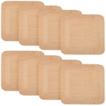 Bambus Einwegteller 8er-Set, quadratisch, flach, 23 cm Bambus Einwegteller 8er-Set, quadratisch, flach, 23 cm