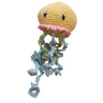 Häkel-Qualle für Kinder, Kuscheltier, handgemacht, 22 cm