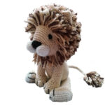 Häkel-Löwe für Kinder, Kuscheltier, handgemacht, 27 cm Häkel-Löwe für Kinder, Kuscheltier, handgemacht, 27 cm